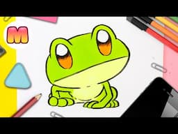 COMO DIBUJAR UNA RANA KAWAII 🐸   dibujos faciles kawaii 🐸  Como dibujar animales