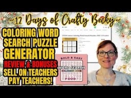 BOLD and EASY Coloring WordSearch Puzzle Generator Review - Sell on Teachers Pay Teachers | CBT