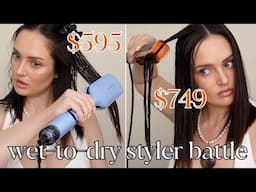 Comparing WET to DRY Hair Tools! Dyson Airstrait vs GHD Duet