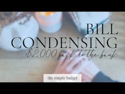 cash envelope condensing | bill condensing | high yield savings | budgeting