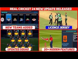 Real Cricket 24 New Update Released | New Teams & Squad Updated | Rc24 New Update Hidden Features