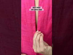 Sew Neat Finish for Zipper Ends #sew #sewing #sewingtips #stitch #diycrafts #sewingtutorial