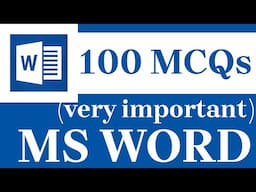 100 Essential MS Word MCQs - Microsoft Word Question Answer