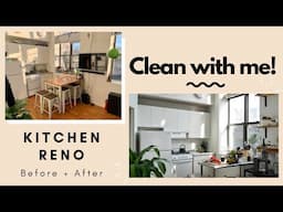 CLEAN WITH ME: Dirty Bachelor Pad Kitchen (Declutter + Organization)