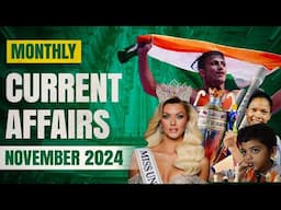 November Monthly Affairs 2024 | All competitive exams