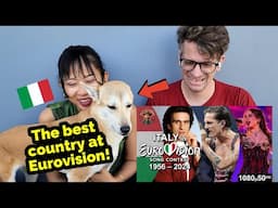 Our Reaction to Italy 🇮🇹 in Eurovision Song Contest (1956-2024)