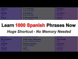 Learn 1000 Spanish Phrases Now - No Memory Required