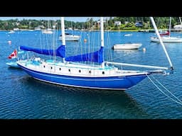 DIRT CHEAP & Unique 44' DREAM Schooner [4K Tour] Learning the Lines