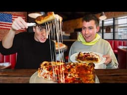 Two Brits try REAL Detroit Style Pizza in Detroit!