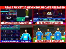 Real Cricket 20 New Update Released | 10 Team In Auction,Real Jersey & Faces | Real Cricket 25 Game