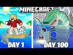 I Survived 100 Days in a FLOOD in Minecraft!