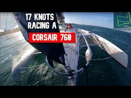 Racing a Corsair 760 Trimaran 2 Up - Fresh Winds