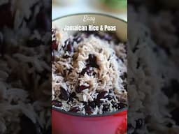 FULL RECIPE ON MY CHANNEL! Easy Jamaican Rice & Peas w/ canned beans👌🏾 #Vegan #Recipes #Jamaican