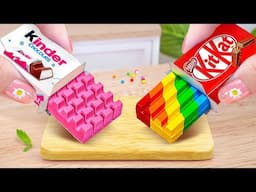 Wonderful KitKat Chocolate Cake Decorating🌈Satisfying Miniature Rainbow Cake Recipe💕Mini Cakes