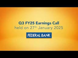 Q3 FY25 Earnings Call held on 27th January 2025