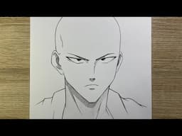 How to Draw Saitama from One Punch Man | Easy Step-by-Step Drawing Tutorial