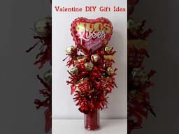 Valentine Candy Bouquet Easy and Inexpensive #valentinegift #valentinesday #giftidea #diy