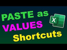 KEYBOARD SHORTCUTS - Paste Special as Values in Excel