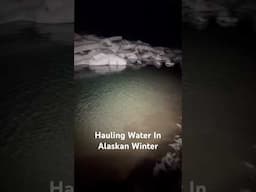 Hauling Water In Alaskan Winter #alaska #enigmaticgwichin #alaskalife #skidoo #shorts #snow