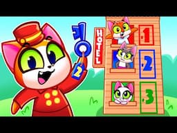 Funny Adventures and Hotel Challenge for kids | Educational Cartoons for Toddlers | Purr-Purr Tails