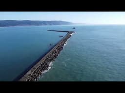 Kellogg Beach & Battery Point Lighthouse HD 2k drone video