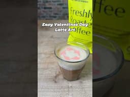 Easy Valentines Day Latte Art Tutorial #coffee #latteart #shorts