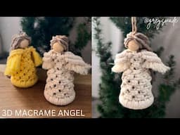 DIY Macramé 3D Angel Ornament✨