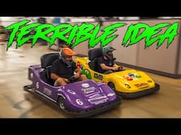 Racing Go Karts INSIDE our Shop!