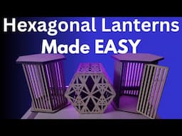 Laser Cut Wooden Hexagonal Lantern