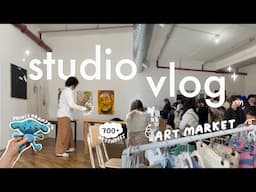 STUDIO VLOG ✦ small business bts & hosting my own nyc art market