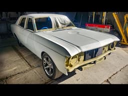 Restoring a XY Ford Fairmont time-lapse restoration | Episode 9 | Body-worked & Poly prime