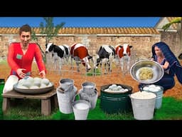 Mini Cow Milk Homemade Butter Recipe Hindi Kahani Hindi Moral Stories Miniature Cow New Comedy Video