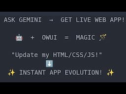 Instant Web Apps with Open WebUI & Google's AI: From Chat to Live Code