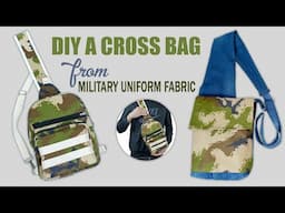 DIY How to make your own cross-bag from military uniform - 2 most updated cross-bag models