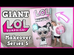 OPENING A GIANT LOL SURPRISE! Makeover Series 5 L.O.L. Surprise Biggest Ball unboxing video for kids