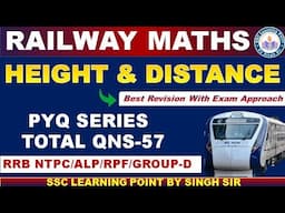 Height and Distance Pinnacle Railway Maths 6200 Book Solution By Singh Sir || #Railwaytrigonometry