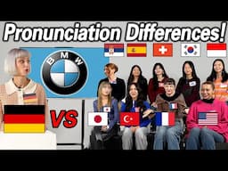 German Was Shocked by Car Brand Name Pronunciation Differences Between 10 countries!!