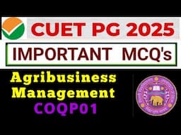 Agribusiness Management (COQP01)) New Syllabus And Exam Pattern | Complete Information 😱🔥#cuet  📚