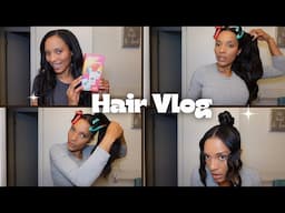 A Day In My Heat Trained Natural Hair!! Styling Dirty Hair + New  Products!!