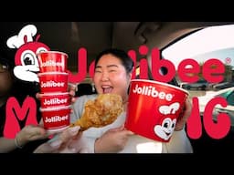 JOLLIBEE MUKBANG 먹방 EATING SHOW! + *HUGE* Bucket of Chicken, Mashed Potatoes, etc | MONDAY MUNCHIES