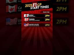 2025 F1 Start Times #formula1 #f1 #f1content #f1facts #f1news #f12025