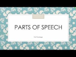 Parts of speech | Full package