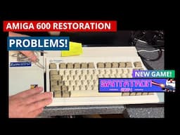 AMIGA 600 restoration - Mouse repair, recapping, keyboard fix, testing the new Santatron game