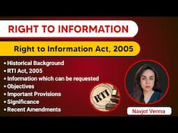 RTI | Right to Information Act | Important Provisions of RTI Act