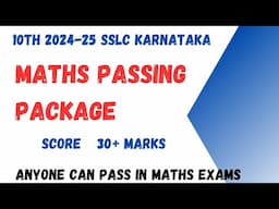 10th Maths passing package -2024-25-Confirm questions-30+ Marks