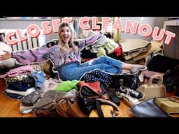 HUGE CLOSET CLEAN OUT || Purging 400 Items from my closet!! || Trying on ALL my clothes