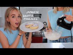 making FLUFFY PANCAKES (japanese soufflé pancakes)