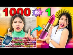 1 vs 1000 Lipsticks Challenge | Making the World's Biggest Lipstick | Anaysa