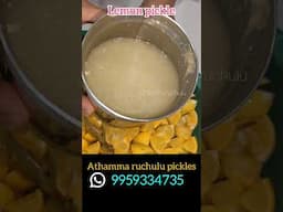 చుక్క నూనె లేకుండా నిమ్మకాయ పచ్చడి #lemonpickle #shorts #athammaruchulu #athammaruchulupickles