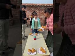 Bottle flip food challenge village life #bottleflip #family #challenge #shorts #funchallenge #viral